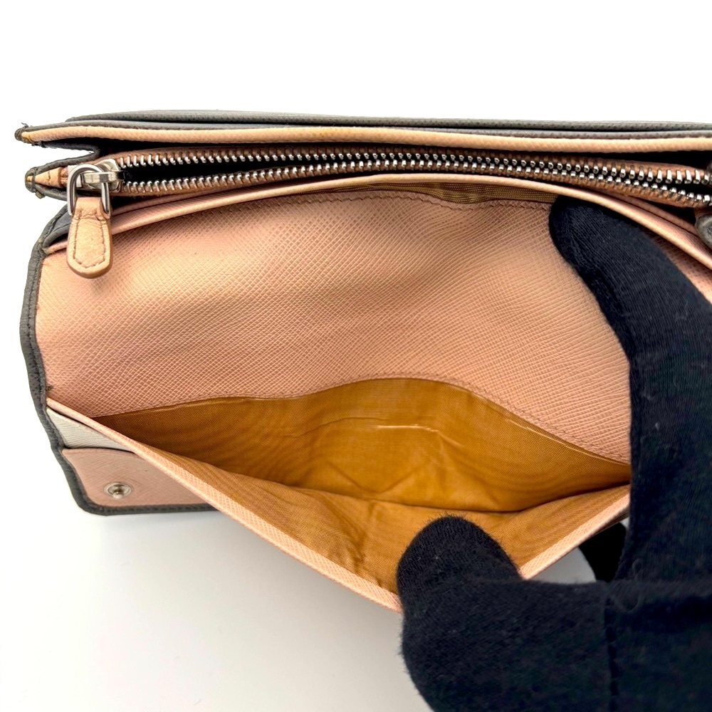 Prada Grey Saffiano Leather Wallet - Picture 8 of 9